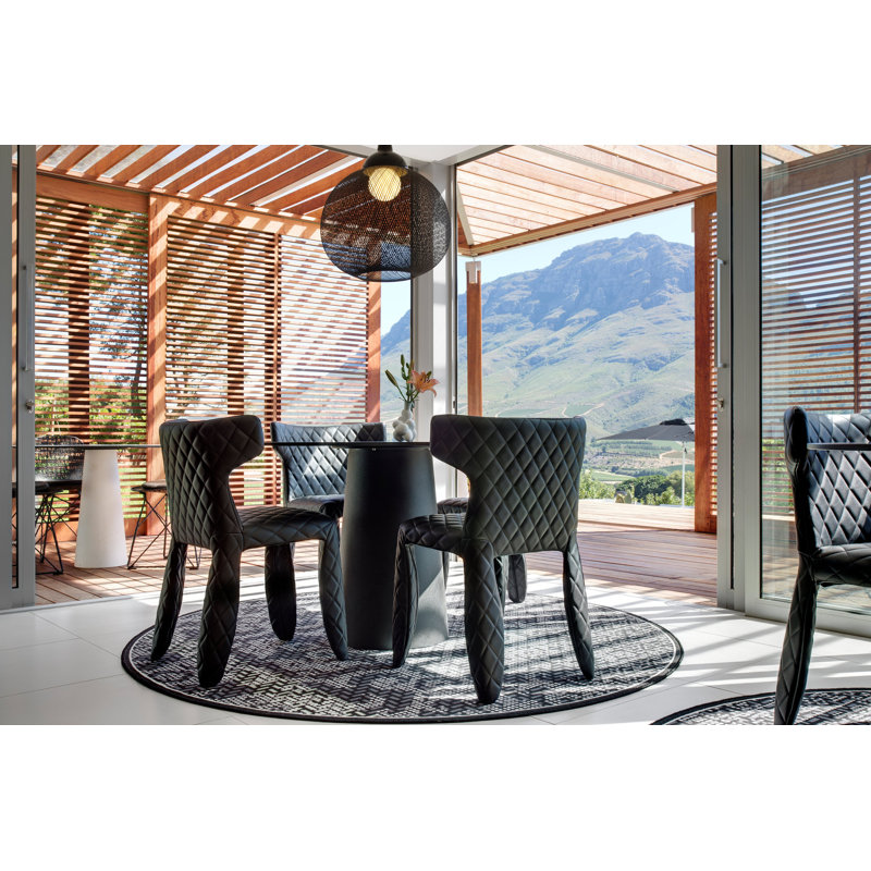 Container Round Dining Table, Black