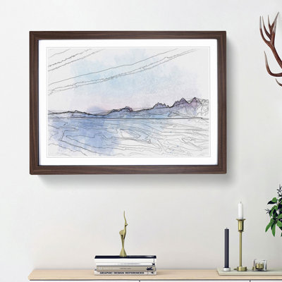 Mountains in Plose Italy in Abstract - Picture Frame Graphic Art Print on MDF