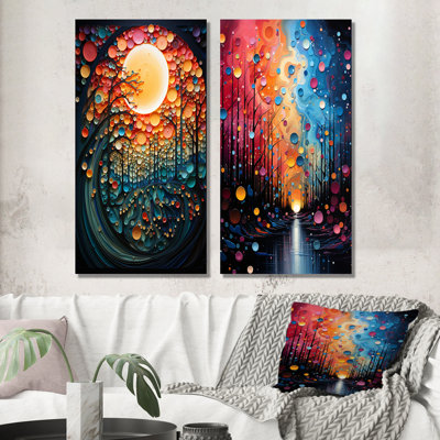 «Hardedge Art Sublime Tree Symmetry», 2 pièces sur toile