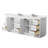 Miranda 84" Freestanding Double Bathroom Vanity with Quartz Top-98179401-98184701-98184704