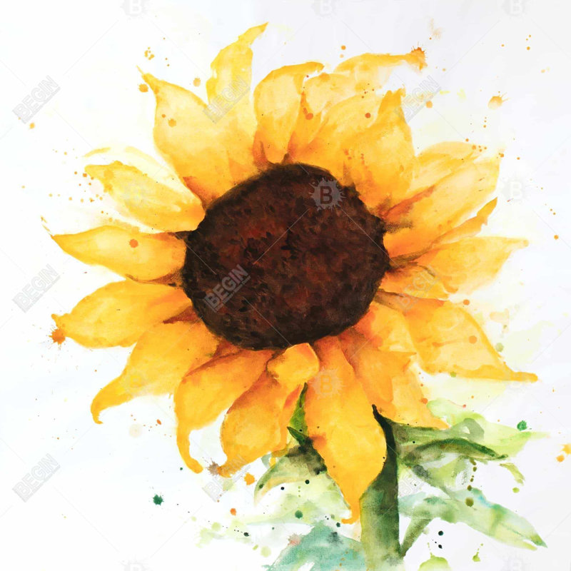 Toile de tournesol rustique - Art floral et botanique pour la maison