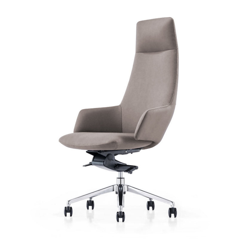 Fauteuil de direction en similicuir Jan, gris