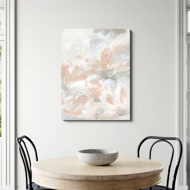«Blush Abstract» par Yvette St. Amant, reproduction faite à la machine , Non, H 40 po x l 30 po, Toile tendue