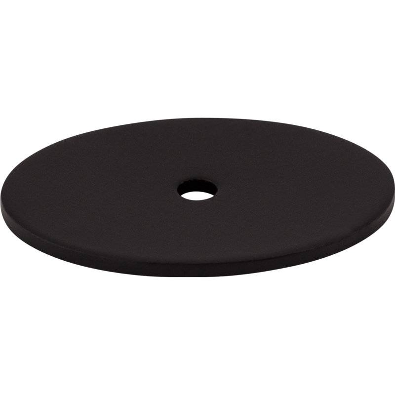 Oval  Backplate, Flat Black, 1.75" H x 1.25" W x 0.625" D