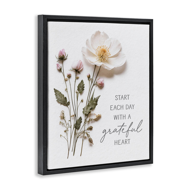 Cadre flottant Grateful Heart, Cadre flottant noir de jais, H 21 po x l 17 po