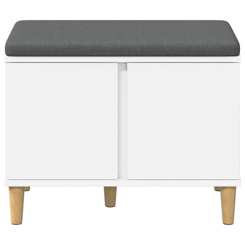 Storage Bench, 46cm H x 60cm W x 38cm D, White