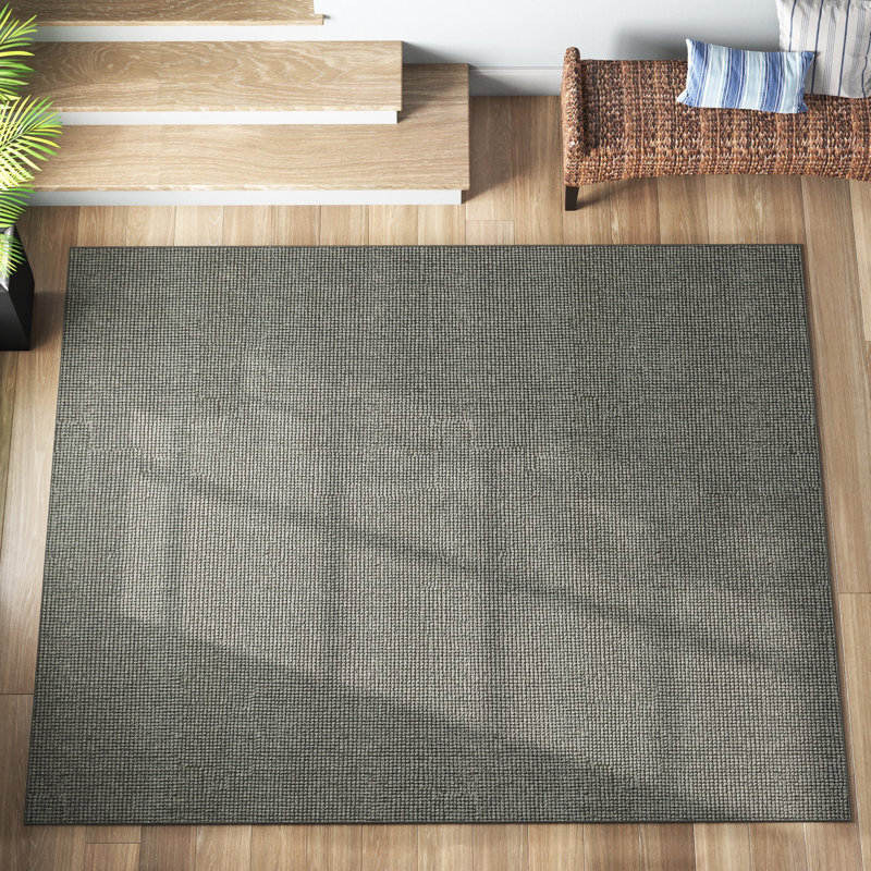 Tapis cendré en laine Acevevo, Rectangle 8 pi x 10 pi