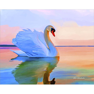 White Swan - Wrapped Canvas Print