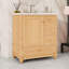 Meuble-lavabo autoportant avec lavabo en céramique, 3 tiroirs et support de porte de rangement