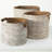 Romantic Beach Chic Banana Leaf 3 Piece Wicker Baskets Set