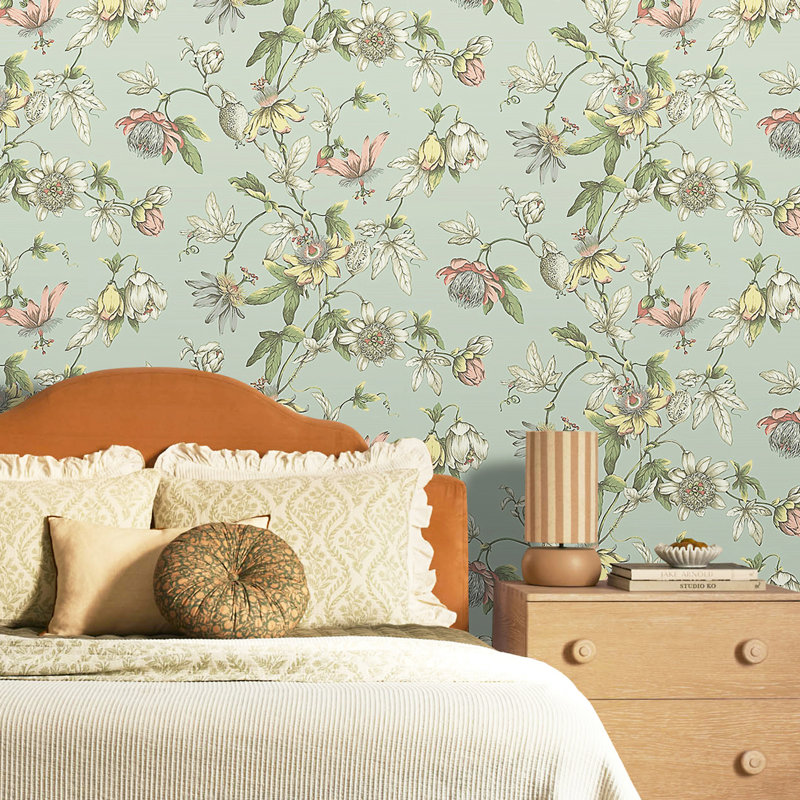 Rouleau de toile Passion Flower, Vert clair, 60.77 sq. ft