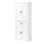 Grande armoire blanche pour accessoires de salle de bain et rangement avec tiroir à options diverses