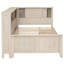 Lit de jour simple style avec 3 tiroirs et tablettes de rangement, blanc antique, espace en bois sans sommier, tiroirs, fabrication solide,-1943226006