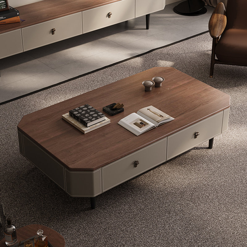 Table basse moderne de luxe minimaliste, H 15,75 po x L 51,18 po x l 27,56 po