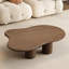 47.26'' Cloud Shape Coffee Table, Brown Wood Coffee Table with 4 Cylindrical Legs-1418091529