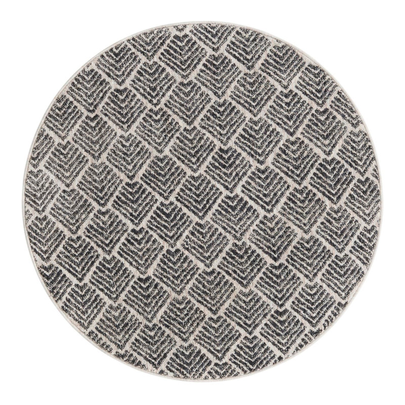 Jera Geometric Indoor Rug, Round 3'3"