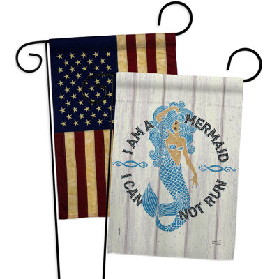 Drapeau de jardin en polyester 2 côtés 18 x 13 po