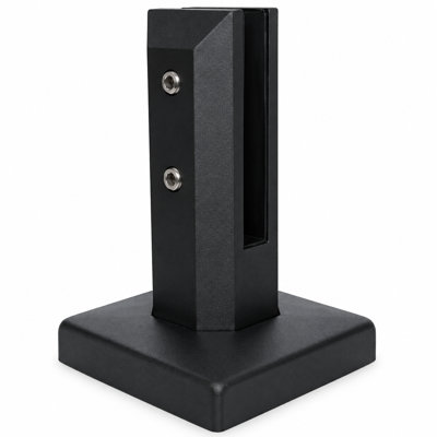 Deck Mount 10 and 12 mm Glass Railing Spigot, Matte Black