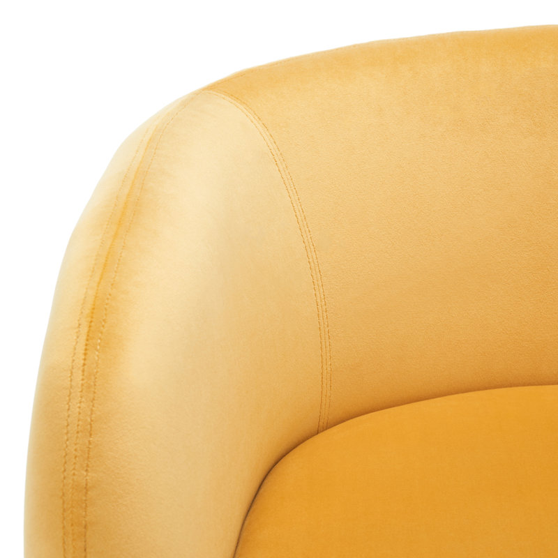 Fauteuil demi-tonneau Cambry, Moutarde