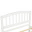 Lit plateforme simple avec lit gigogne, blanc et bois massif