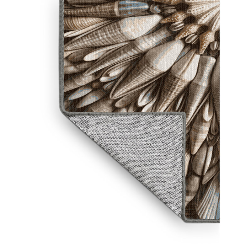  Tapis bord de mer lavable Mandala, Rectangulaire 3 pi x 5 pi