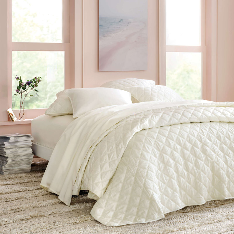Silken Solid Sheet Set, Full Sheet Set, Ivory