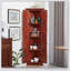 Armoire de rangement à 4 niveaux pour garde-manger de coin de 72 pouces avec 8 portes, grande et spacieuse pour la bibliothèque maison et l'organisation de la salle de bain