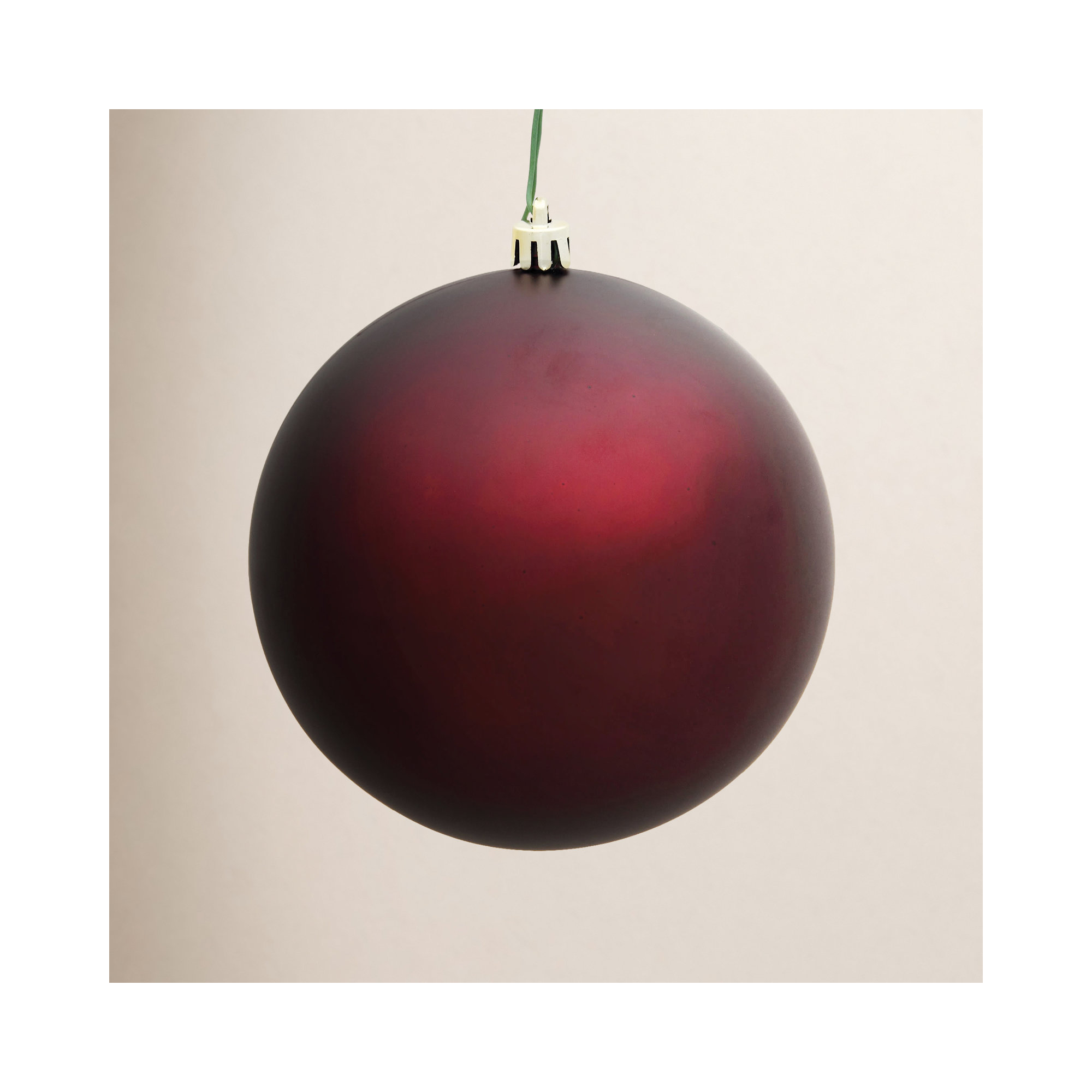 Holiday Solid Ball Ornament, Oat, 10" H x 10" W x 10" D
