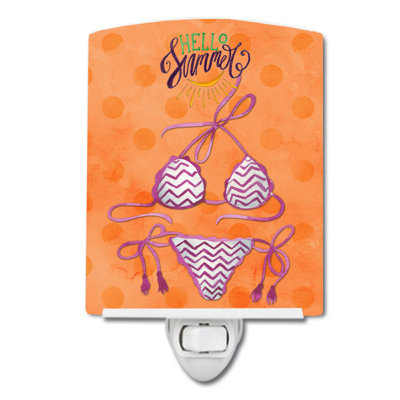 Bikini Swimsuit Polkadot Ceramic Night Light