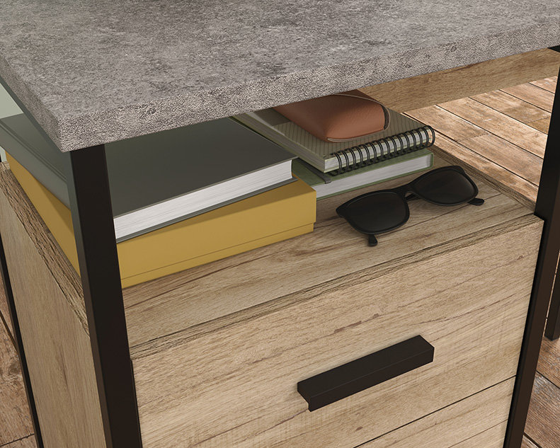 L-Shaped Computer Desk in Prime Oak