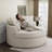 Boneless 61''W Chenille Large Round Accent Sofa, Modern Sleeper Sofa, No Assembly Required-1913970775