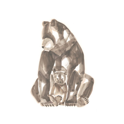 Bear Family II Painting by Helen Parker