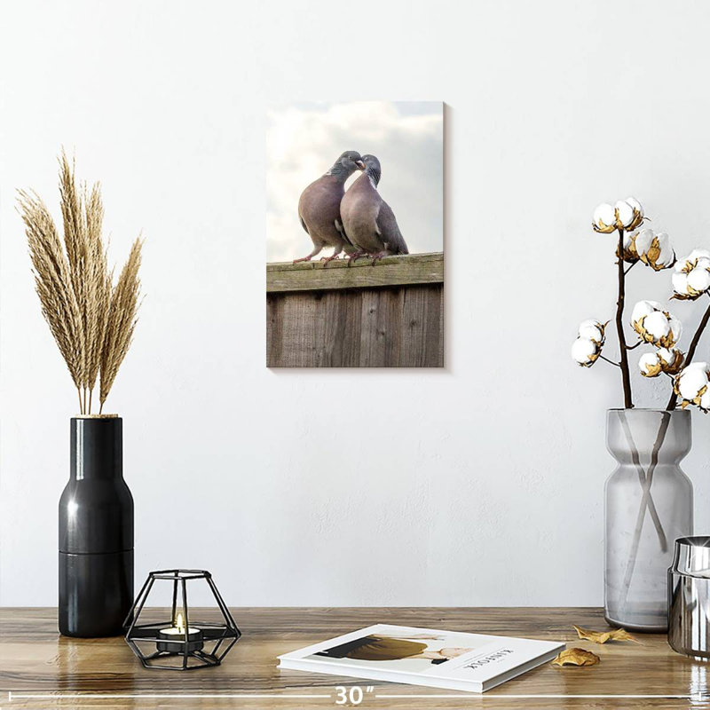 Brampt Pigeon Courtship, 12" H x 8" W