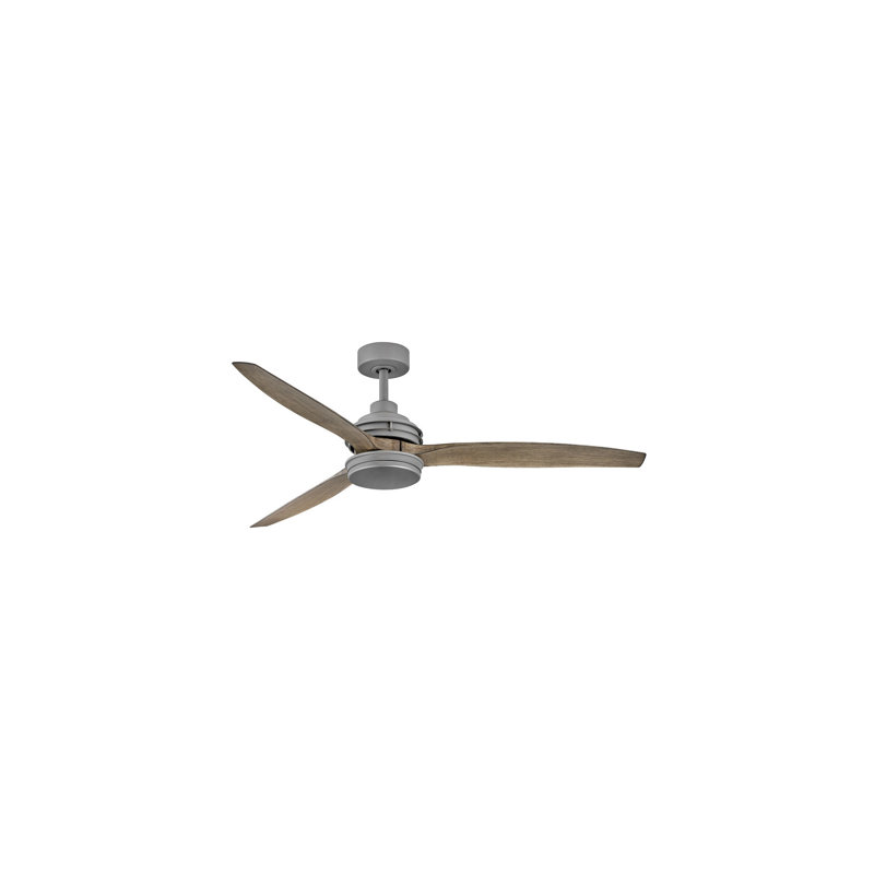 Artiste 3 - Blade Outdoor LED Propeller Ceiling Fan with Wall Control and Light Kit Included, Metallic Matte Bronze, 72" Wide