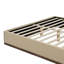 Lit plateforme tapissier moderne avec tête de lit courbée et base en bois massif-124215901