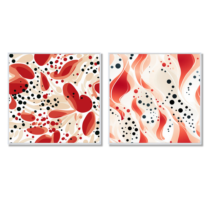 Corvell - ensemble de 2 reproductions d'art sur toile, Cadre blanc, H 16 po x l 33 po x P 1 po