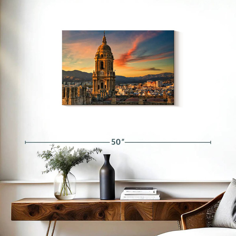 Cathédrale et paysage urbain Nicci, H 20 po x l 30 po