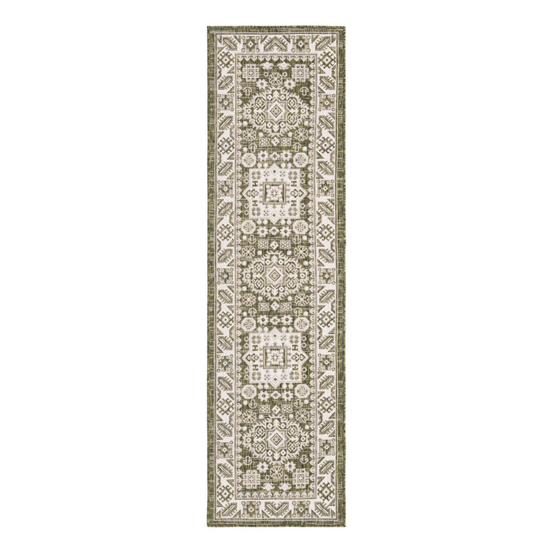 Anarsija Geometric Indoor / Outdoor Rug, Runner 2' x 7'10"