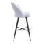 Swivel Upholstered Counter Stool with Metal Frame-1207526196