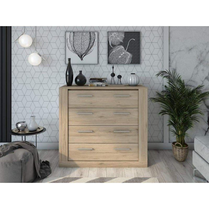 Burford 100cm W 4 - Drawer Chest of Drawers