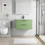 Ensemble de meuble-lavabo mural simple Sharee avec comptoir d'évier, robinet et drain en alliage de zinc, armoire flottante avec tiroirs à fermeture en douceur-1709662311-1709662308
