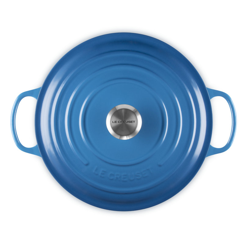 Le Creuset Signature Enameled Cast Iron Round Dutch Oven with Lid, 9 quarts, Marseille