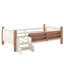 Lit simple pour enfant en bois massif avec rangement, escalier et garde-corps, aucun sommier tapissier, beige-609600272-609600279