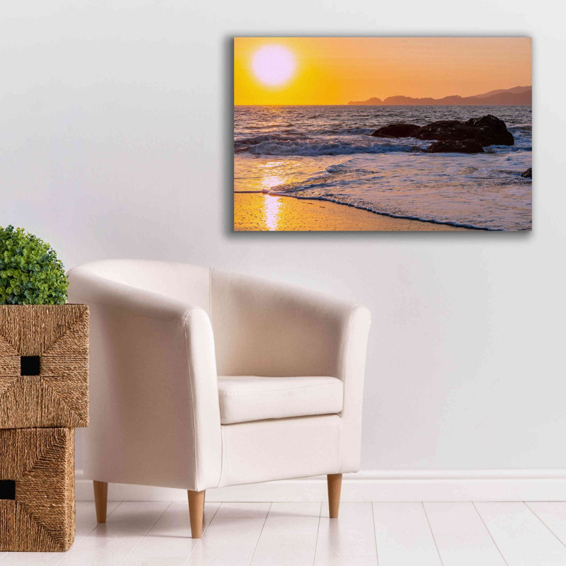 «San Francisco Sunset» par Epic Portfolio, art mural sur toile, H 26 po x l 40 po x P 1,5 po