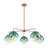 5 - Light Gradient Blue Sputnik Sphere Modern Glass Bubble Chandelier-850661725