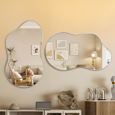 Cloud Shaped Metal Wall Mirror Sets