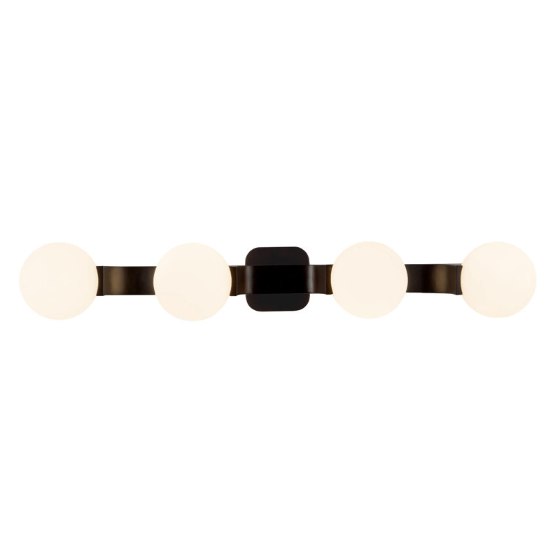 Briar 34-in Gold Bathroom Vanity Light, Matte Black