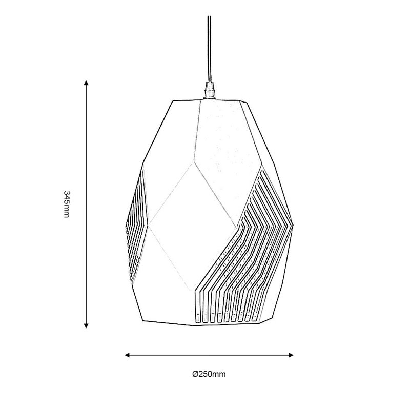 Letson 1 - Light Black/Gold Dome Pendant