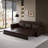 3-in-1 Convertible Sofa Bed with Nailhead Trim and Rolled Arms-806966490