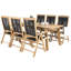 Silvine 6 - Person Acacia Solid Wood Patio Dining Set Rectangular Table